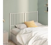 Cabecero de metal Blanco 135 cm