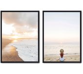 Set de 2 cuadros calidad premium con marco de madera - 30x40 cm o 50x70 cm - POSTER LAB