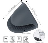 Manoplas de silicona para horno para freidora, 1 par de miniguantes gruesos para horno resistentes al calor para barbacoa, cocina y horneado