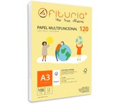 Paquete de folios A3 de 120gr con 100 Hojas Blancas, Papel Multifuncional para Uso Escolar y Entornos Laborales. Ideal con impresoras láser, de inyección o fotocopiadoras - Ofituria