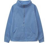 2023 Autumn/Winter European and American Cross Border Women's Wear New Half Zipper Short Stand Up Collar Plush Solid Color Sweat