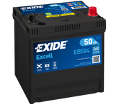 Batería de coche Exide EB504 Excell. 12V - 50Ah/360A (EN) Caja D20