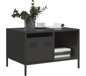 Mesa de centro acero laminado en frío negro 68,5x50x43,5 cm