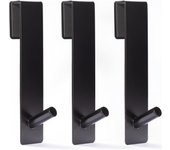 3 Piezas Perchero Puerta Baño, Ganchos Colgador Puerta, Gancho para Mampara de Ducha, Perchero para Puerta Sin Taladrar Acero Inox Gancho de Puerta para Colgar Ropa (13.3CM)