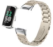 Stainless Steel Strap for Fitbit Charge 6 and 5, Metal Adjustable Wristband, Correa Bracelet, Band Accessories
