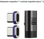 PD 240W USB C To Type C Magnetic Adapter 480 Mbps Data Transfer Fast Charging Magnet Converter For MacBook Air/Pro/Steam Deck