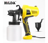 Hilda Electric Spray Gun Corded Spray Yellow Single Handheld Home Paint Sprayer with Adjustable Flow Control on Nozzle