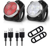 Luces impermeables para Bicicleta with 4 Modos, fácil montaje para Bicicletas de Carretera y montaña, Luces para adultos y niños
