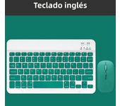 For Android Ios Windows Dark Green Bluetooth Wireless Keyboard And Durable Mouse Ipad Accessories Multilingual Tablet Keyboard