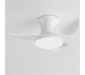 Ventilador de techo Silencioso with Luz LED, motor de CC, Gran volumen de aire de 32 pulgadas, control remoto para Cocina, dormitorio, Coque, patio