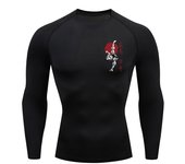 Baki Print Compression Shirts for Men Athletic Quick Dry Tshirts Tees Tops Gym Workout Fitness Undershirts Baselayers Rash Guard