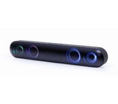 BARRA DE SONIDO GEMBIRDBLUETOOTH CON EFECTO DE LUZ LED NEGRA
