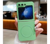 Liquid Silicone Magnetic For Magsafe Case For Samsung Galaxy Z Flip 6 5 4 3 Matte Wireless Charging Camera Protection Cover Capa
