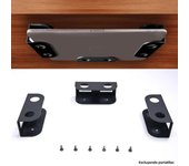 Under Desk Laptop Mount, Metal Under Desk Shelf Holder for Laptop, Mac Mini, Macbook, Keyboard with Anti-Scratch Silicone
