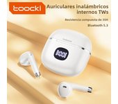 Toocki Bluetooth5.3 Waterproof Headphone for Phones TWS Multi-Color Wireless In-ear Earphone with Mic Portable for Travel Office