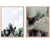 Set de 2 cuadros calidad premium con marco de madera - 30x40 cm o 50x70 cm - POSTER LAB