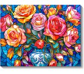 Art Flower Diamond Painting Tulip Full Diamond Mosaic Cross Stitch Kit Rose Bouquet Landscape House Handmade Decor Gift