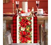 Christmas Table Runner Merry Christmas Decor Xmas Table Cover For Home 2024 Christmas Party Supplies Xmas Party Supplies 2025