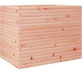 vidaXL Jardinera madera maciza de abeto 90x60x68,5 cm Color Pino natural,  Blanco,  Marrón cera y mas