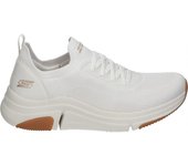SKECHERS | Zapatillas Skechers BOBS Sport Sparrow Flex Instant Clout para Mujer – Deportivas con Cuña en Color Blanco – Sneakers con Cordones – Memory Foam – Apto para Lavadora – Vegan – Modelo 117580-OFWT