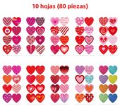 Creativity Red Heart Stickers Baking Packaging Sticker Envelope Seals Love Decorative Stickers Reward Label Gift Toys DIY PVC La