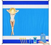 Manta de Playa de Nailon, impermeable, La Arena Resistant, de gran tamaño, 7x7 pies, adecuada para 1 A 5 Adultos, Manta de Playa extragrande sin arena, Ligera, de Nailon, para pícnic, Viajes, camping, senderismo