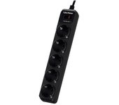 Regleta con interruptor Cyberpower B0520SC0-DE/ 5 Tomas de corriente/ Cable 1.8m/ Negra