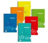 Cuadernos A5 Cuadrícula Pautada 3x3mm - Tapa Básica - 80 Hojas - Pack de 6 Blocs - Uso Escolar - Oficina - Hogar - Colores Surtidos (6 Unidades)