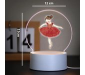 Hot Little ballerina Children Bedroom Decor 3D Lamp For Home Room Decoration Nightlight Led Night Light