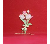 1/4pcs flowers hollow metal bookmark, rose flower language bookmark rose tulip cherry blossom literature and art fresh