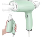 Vaporizador de ropa de mano Pequeño cepillo de vapor para el hogar mini máquina de planchar plegable portátil de viaje, Blanco Espino