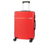 DAM Maleta mediana trolley rígida ultraligera, de ABS de alta resistencia. Cerradura numérica y 4 ruedas dobles extraíbles y giratorias 360°.  42x25x65Cm