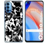 Tumundosmartphone Funda Gel Tpu para Oppo Reno 4 5G diseño Snow Camuflaje Dibujos