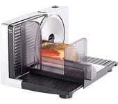 UNOLD 78866 Curve Silver - Cortafiambres (100 W, 230 V, plegable, acero inoxidable), color plateado y negro