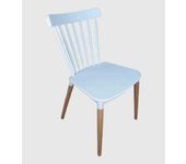 Ekilikuahome Pack 4 Sillas Lousiana de Madera y Polipropileno Anti-uv para Comedor