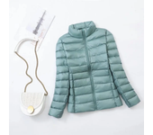 Plus Size Light Down Jacket Women Inner Cloth Autumn Winter Slim Short Stand Collar Warm White Duck Down Coat Women Outerwear