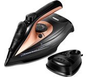 Plancha de vapor, W 2400, Depósito de Agua de 350 ml, de Cerámica Suela, use dual inalámbrico y con cable