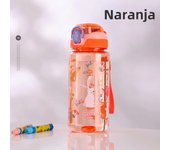 Botella De Agua Para Niños 600ml Con Palanca De Silicona Y Estilo Dinosaurio Resistente Al Desbordamiento Plástico Ecológico Para Verano