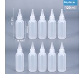 2/510pcs 30/60/100/120ML Squeeze Bottle for Sauce Plastic Squirt Container Refillable Bottle with Cap for Kitchen Glue Container