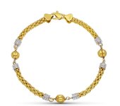 Pulsera de oro blanco y amarillo de 18 kilates PM-14000023