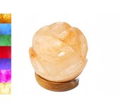 PANDAHOME Lámpara de Sal del Himalaya – Luz LED Multicolor USB – Purificación y Decoración para Hogar y Oficina