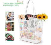 KALIDI Beach Mesh Tote Bag, Casual Tote Bag Hobo Women Foldable MAX 23L Shoulder Fashion Simple Bag Beach for Picnic Vacation