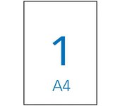 Apli etiquetas permanentes blancas 210 x 297 mm - 500 hojas