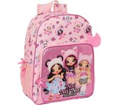 SAFTA - MOCHILA DE 33 CM ADAPT.CARRO NANANA "FABULOUS" - Mochila con Asas Ajustables y Espalda Ergonomica - Mochila con Compartimientos con Cremallera - Mochila Diseño Único y Licencia Oficial By NANANA "FABULOUS"