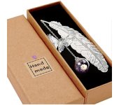 Metal Plata Pluma Mariposa Marcador-Perfecto Día DE LA Madre y regalo de cumpleaños-Página única Markerpurple1 - XSS