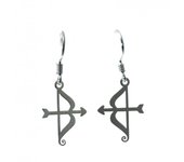 Pendientes Arco Y Flecha De Plata De Ley