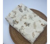 Cotton Swaddle Blanket Baby Blanket Floral Print Muslin Diaper Swaddle New Born Crinkle Fabric Baby Born Stroller Cover