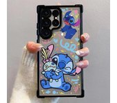 Cute Stitch Phone Case For Samsung S25 S24 S23 S22 S21 S20 FE Note20 Plus Ultra 4G 5G Anti Fall Airbag Cover
