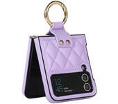 Ring Holder Case for Samsung Galaxy Z Flip 4 Case Leather Luxury Fashion Shockproof Case for Samsung  Z Flip 3 4 Flip5 5G Cover