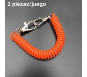 3pcs Plastic Spring Rope Keychain spring Keychain Retractable SpringOrnament Chain - Anti Ioss Spring Mobile Phone Hanging Rope